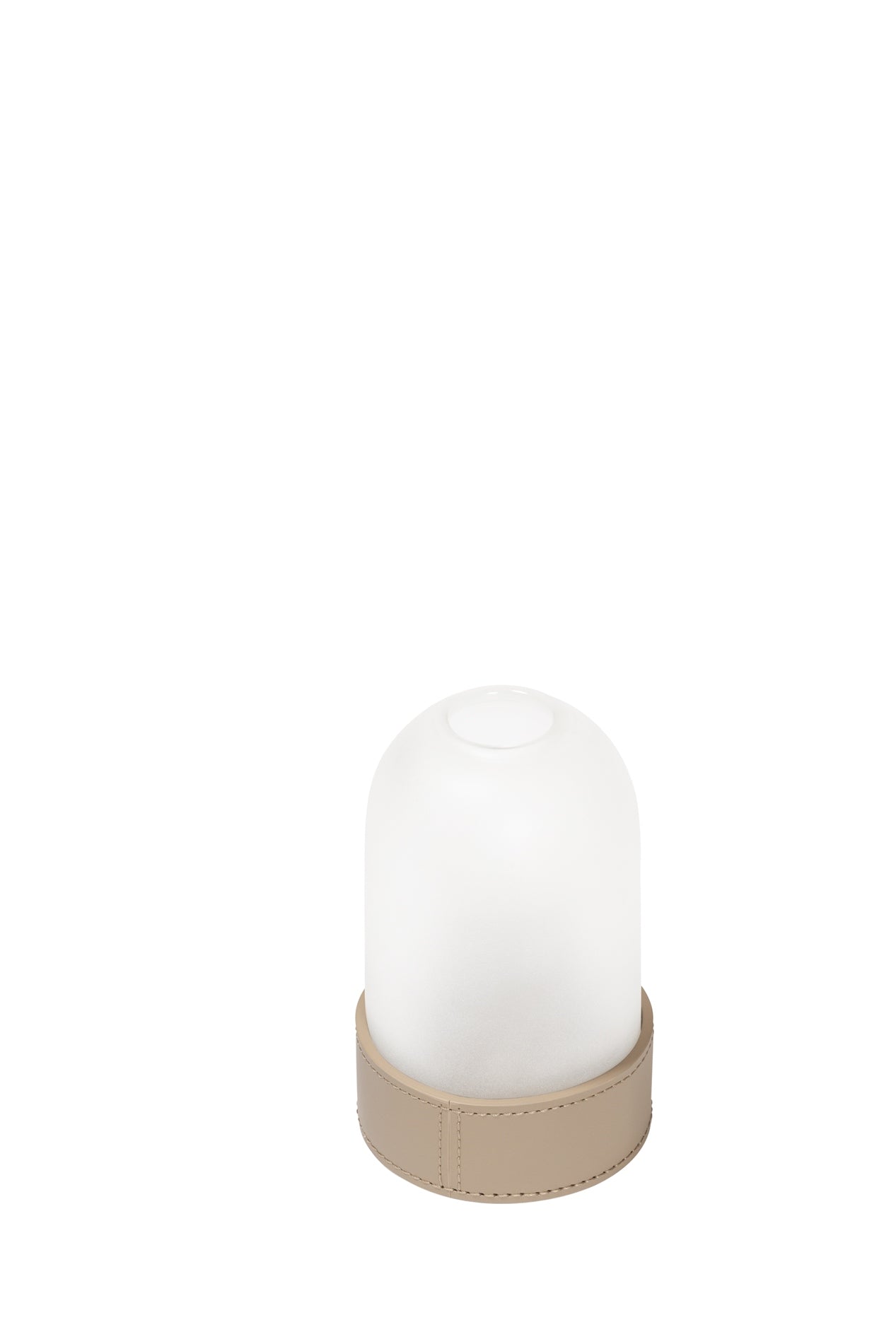 Hotaru N°1 Lantern by RUDI | Finest regenerated leather base with water-resistant and UV-resistant finish | Features a removable frosted borosilicate glass cap for a subtle, diffused glow | Versatile accent piece to create enchanting atmospheres | Home Decor and Lighting | 2Jour Concierge, your luxury lifestyle shop