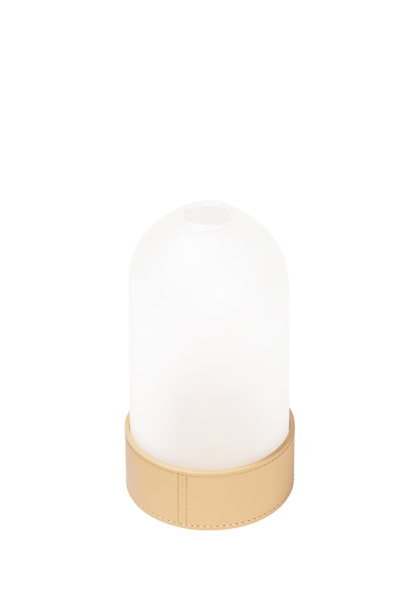 Hotaru N°1 Lantern by RUDI | Finest regenerated leather base with water-resistant and UV-resistant finish | Features a removable frosted borosilicate glass cap for a subtle, diffused glow | Versatile accent piece to create enchanting atmospheres | Home Decor and Lighting | 2Jour Concierge, your luxury lifestyle shop