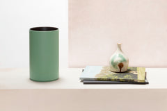x TEKNA Od Leather-Covered Cylindrical Floor Lamp 110V