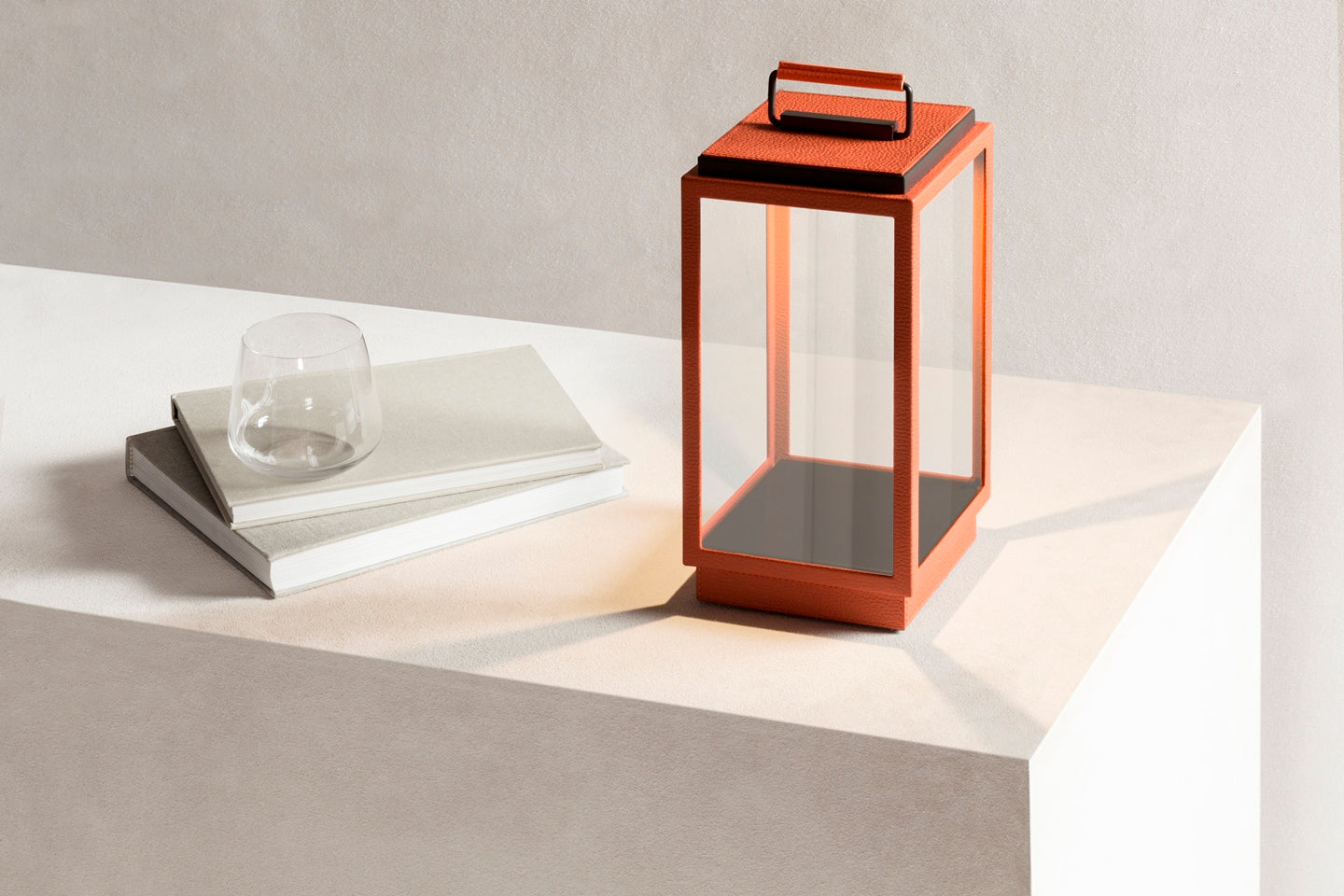 Giobagnara x TEKNA Blakes Leather-Covered Brass Table Lamp | Eclectic Design with Clear Glass Inserts | Minimal and Portable, Ideal for Indoor and Outdoor Use | Available at 2Jour Concierge, #1 luxury high-end gift & lifestyle shop