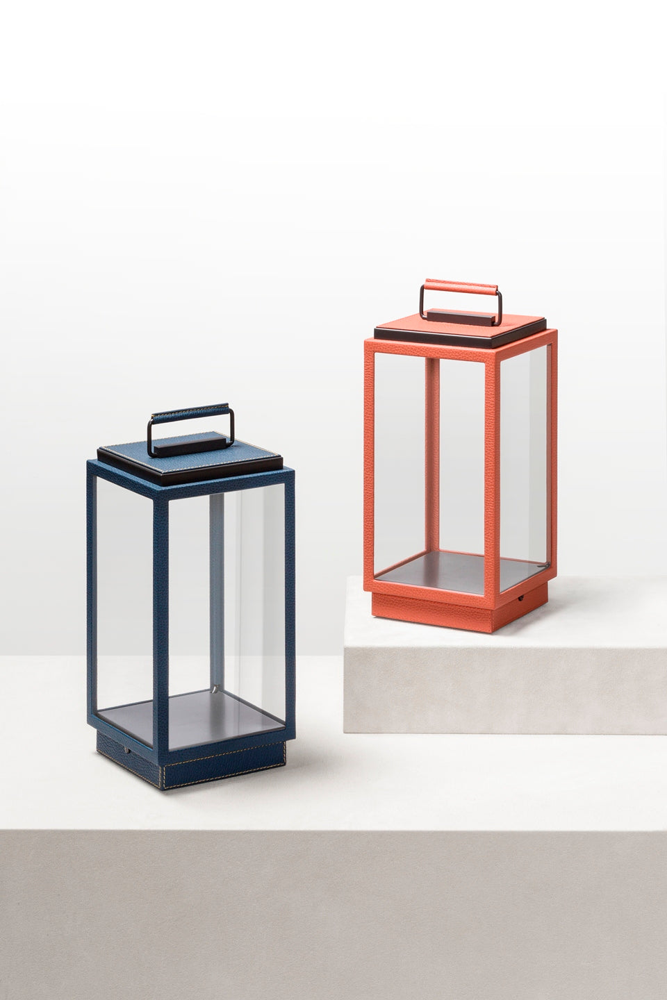 Giobagnara x TEKNA Blakes Leather-Covered Brass Table Lamp | Eclectic Design with Clear Glass Inserts | Minimal and Portable, Ideal for Indoor and Outdoor Use | Available at 2Jour Concierge, #1 luxury high-end gift & lifestyle shop