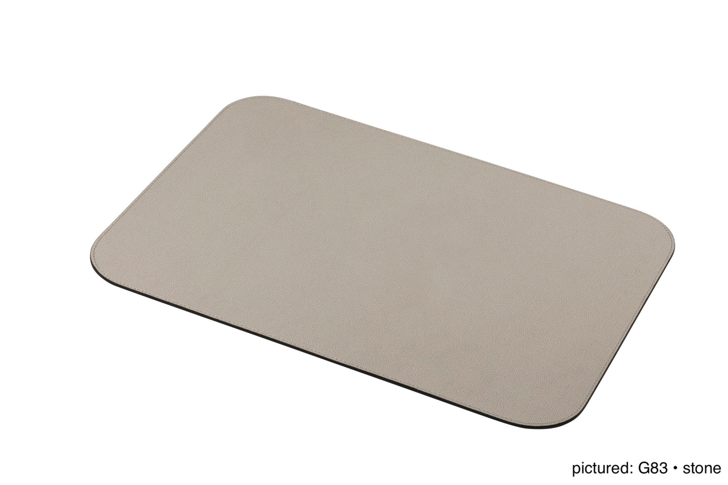 Giobagnara | Vanny Placemat: All-leather rectangular placemat with stitching and size options | Serveware + Hospitality / Placemats & Underplates | 2Jour Concierge, your luxury lifestyle shop | premium leather placemats for expensive interiors, dining tables, hospitality settings, and curated table compositions