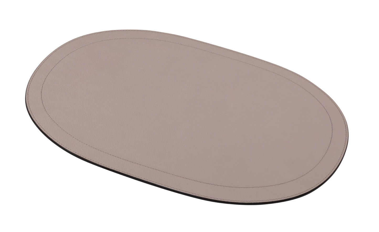 Giobagnara | Placemat Oval: All-leather oval placemat with stitching and size options | Serveware + Hospitality / Placemats & Underplates | 2Jour Concierge, your luxury lifestyle shop | premium leather placemats for expensive interiors, dining tables, hospitality settings, and curated table compositions