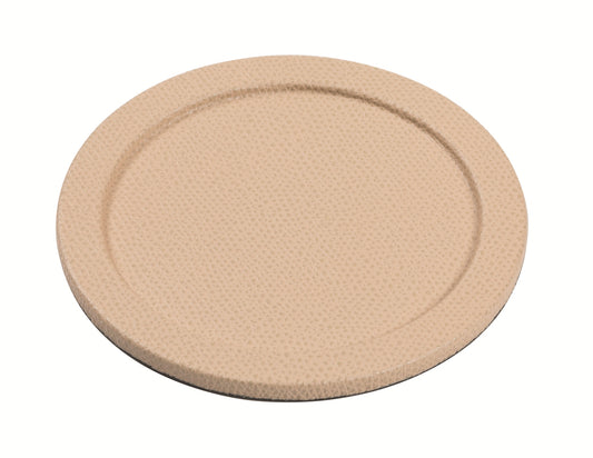 Gordon Leather-Covered Wood Coaster & Glass Cover