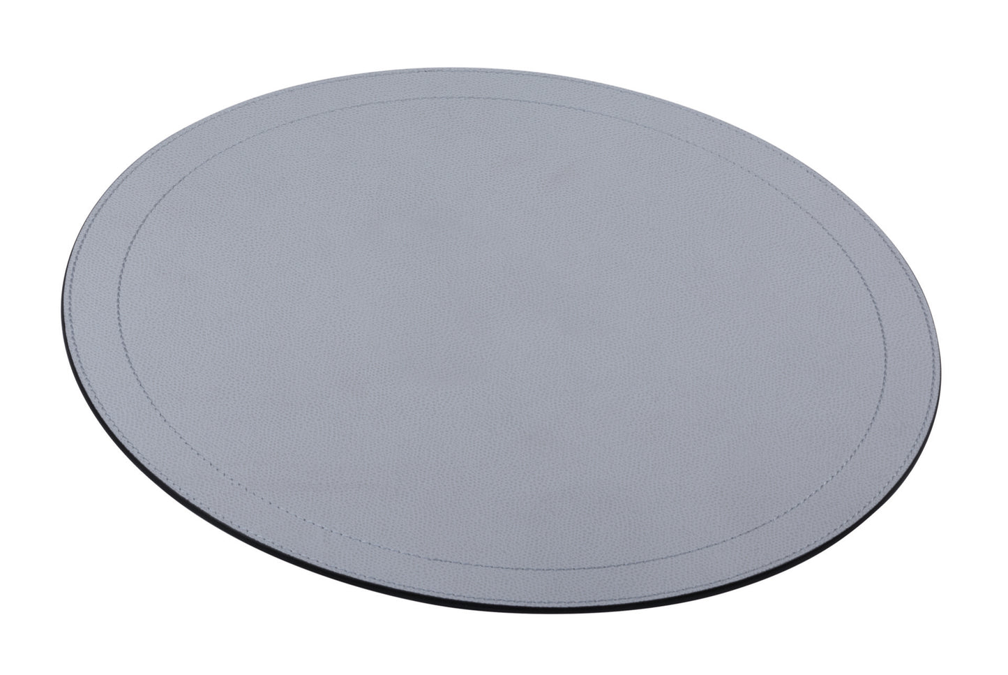 Giobagnara | Placemat Round: All-leather round placemat with stitching and size options | Serveware + Hospitality / Placemats & Underplates | 2Jour Concierge, your luxury lifestyle shop | premium leather placemats for expensive interiors, dining tables, hospitality settings, and curated table compositions