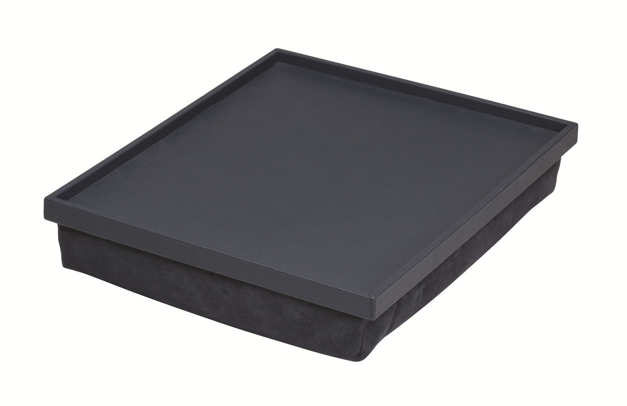 Teddy Leather-Covered Wood Bed Tray with Suede Padding