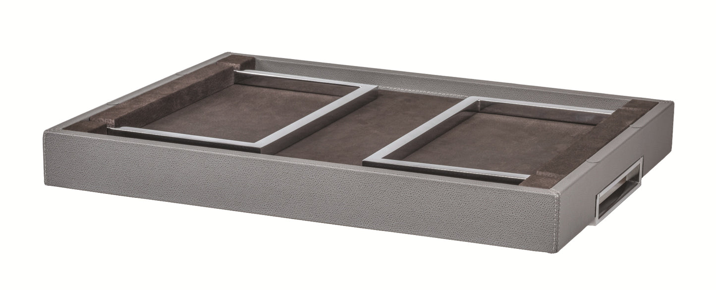 Giobagnara Vic Leather Covered Wood Bed Tray With Handles And Extractable Folding Legs | Luxury Bedroom Accessories, Elegant Breakfast Trays & Gift Items | 2Jour Concierge, #1 luxury high-end gift & lifestyle shop