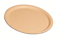 Miramar Tray: Leather-Covered Laminated Synthetic, Round