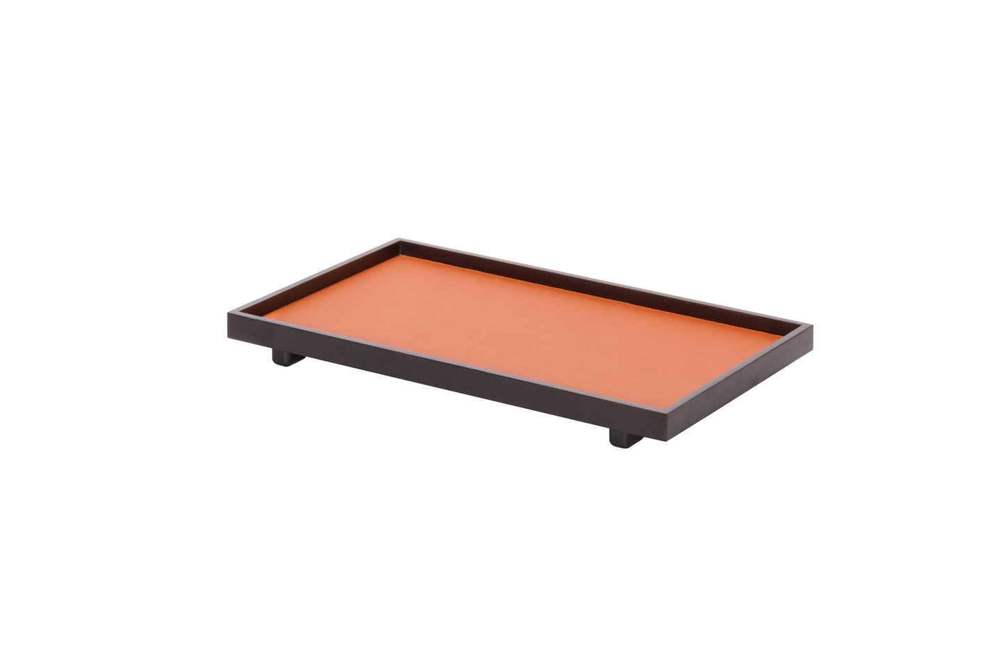 Giobagnara Jeremy Tray | Wood structure with fine leather inserts, available in various finishes | Home Decor and Serveware | 2Jour Concierge, your luxury lifestyle shop