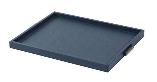 Giobagnara Deco Tray | Leather-covered wood structure with metal handles | Elegant and functional design | Home Decor and Serveware | 2Jour Concierge, your luxury lifestyle shop