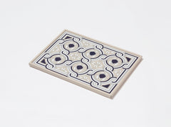 San Marco Leather-Covered Wood Rectangular Tray N.1 with Graphic Pattern Small