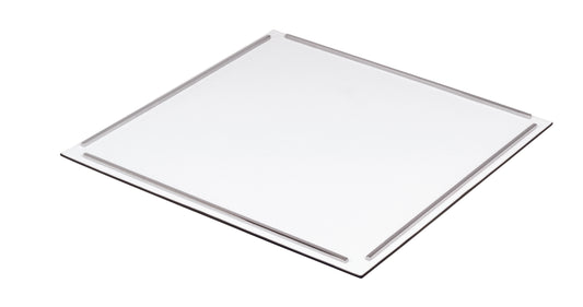 Campo Leather-Covered Tray with Metal Frame, Square XXL, Brass