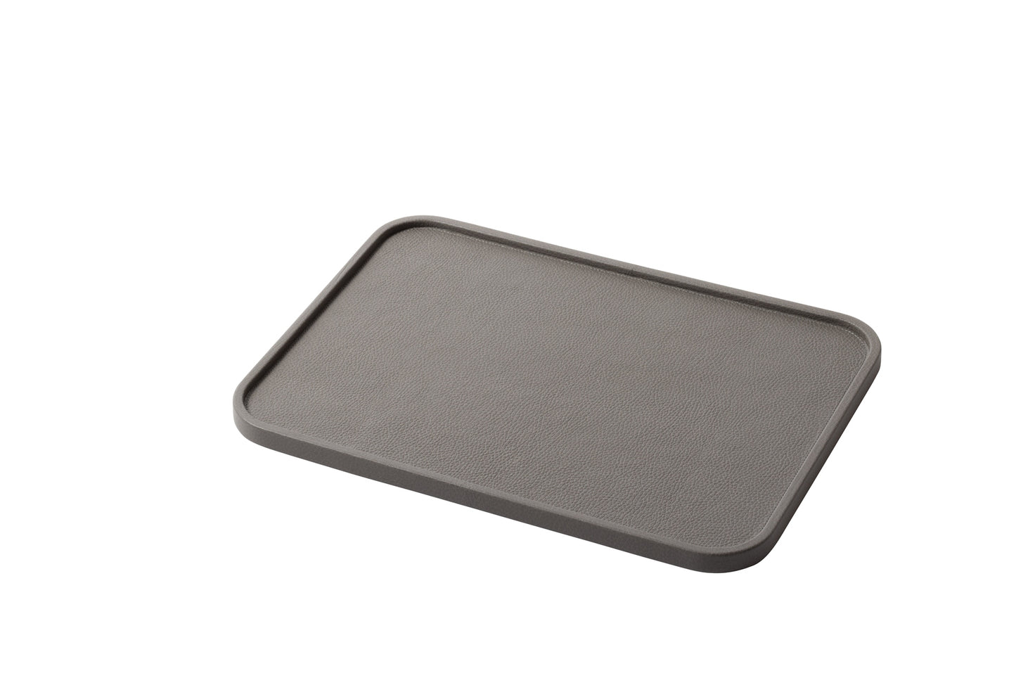 Arcobaleno Leather-Covered Tray Rectangular Rounded S