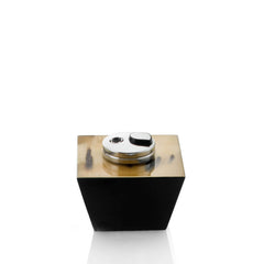 Bacco Lighter: Dark Horn and Wood with Lacquered Black Gloss Finish