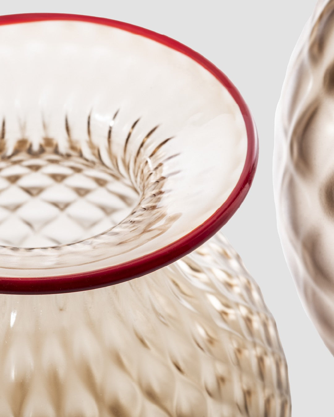 Balloton Fiori Murano Glass Vase, Moka