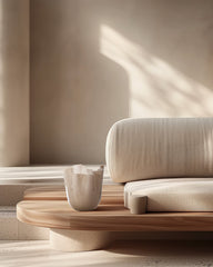 Fazzoletto Murano Glasvase, Mokka