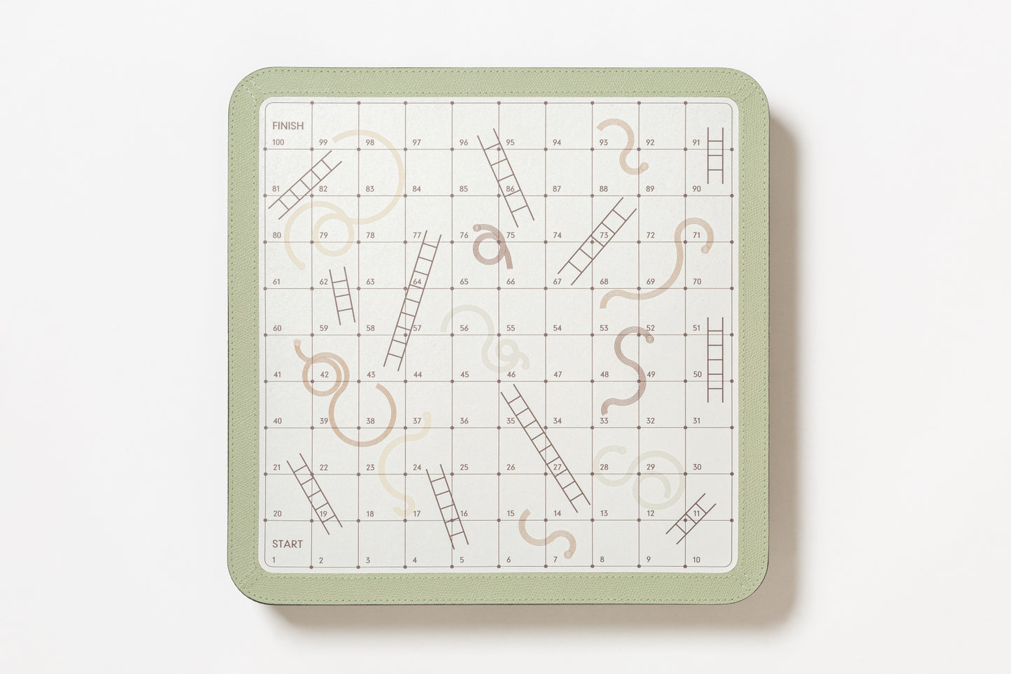 Giobagnara Delos Snakes & Ladders Game Set | Leather-Covered Wood Structure with Printed Leather Playing Field | Metal Playing Pieces Included | Stylish and Entertaining Game Set | Explore a Range of Luxury Board Games, Classic Games, and Gift Games at 2Jour Concierge, #1 luxury high-end gift & lifestyle shop