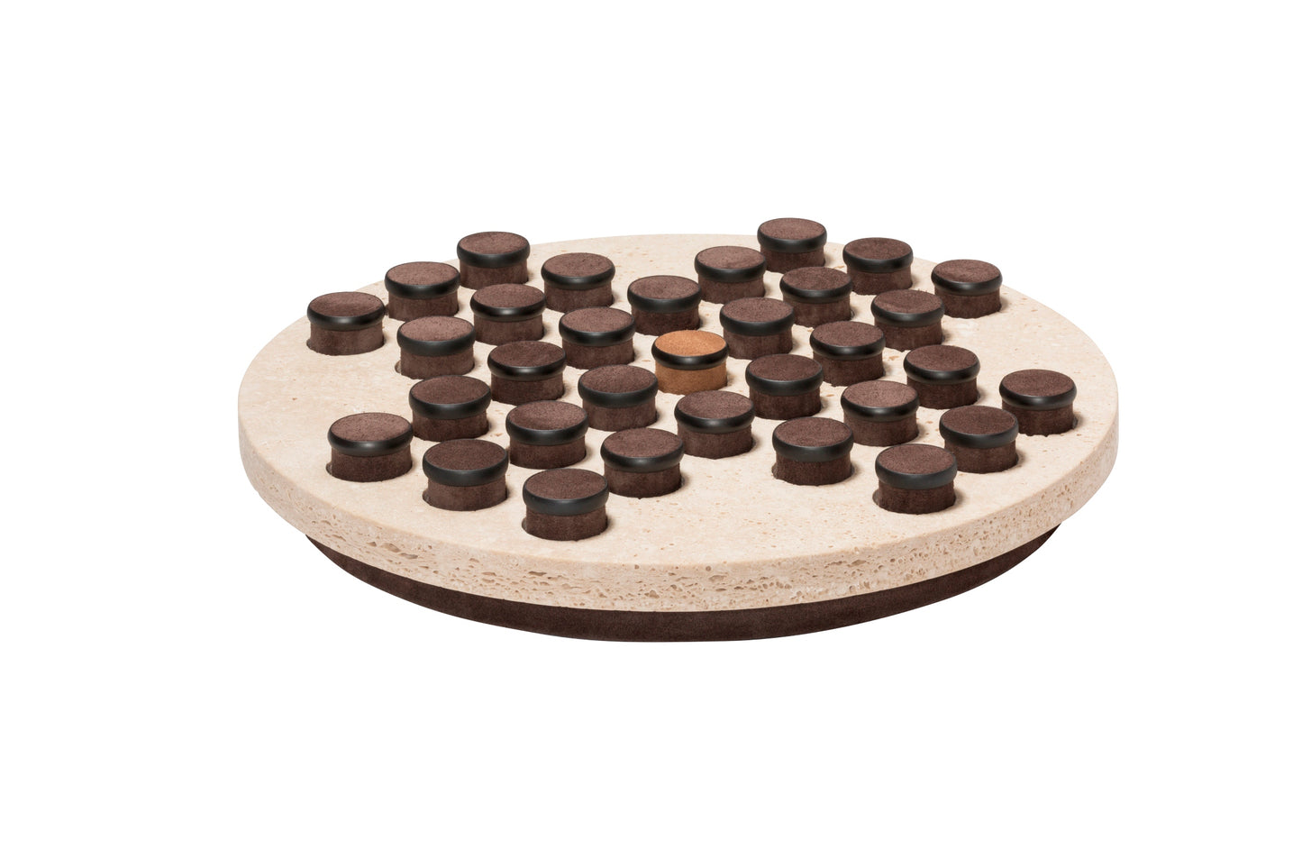 Delos Marble Solitaire Set Round