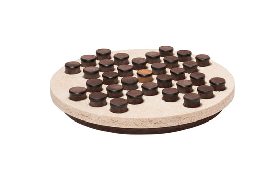 Delos Marble Solitaire Set Round