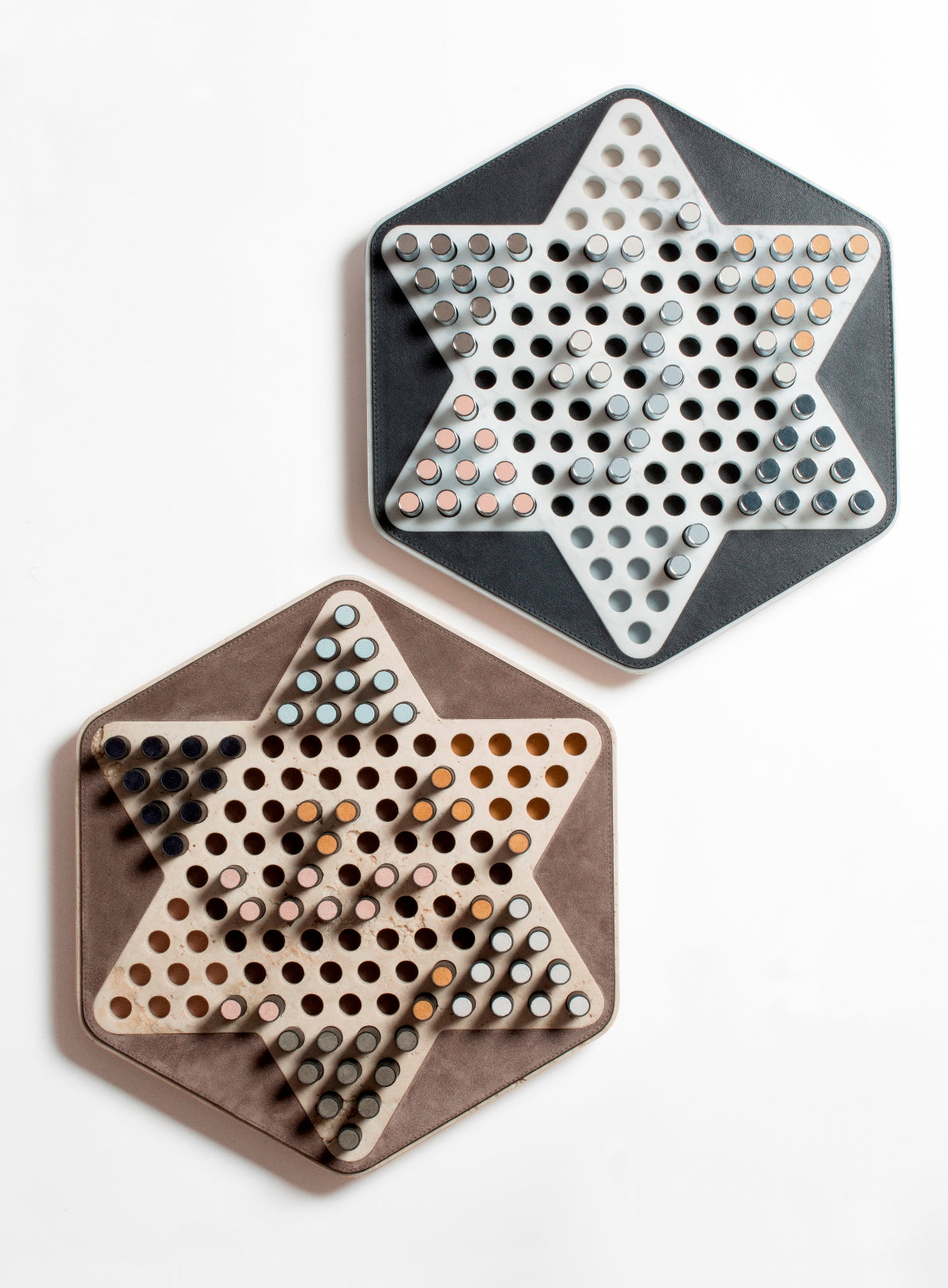 Giobagnara Delos Marble Chinese Checkers Set | Luxury Board Games, Family Games, Classic Games & Gift Games | 2Jour Concierge, #1 luxury high-end gift & lifestyle shop