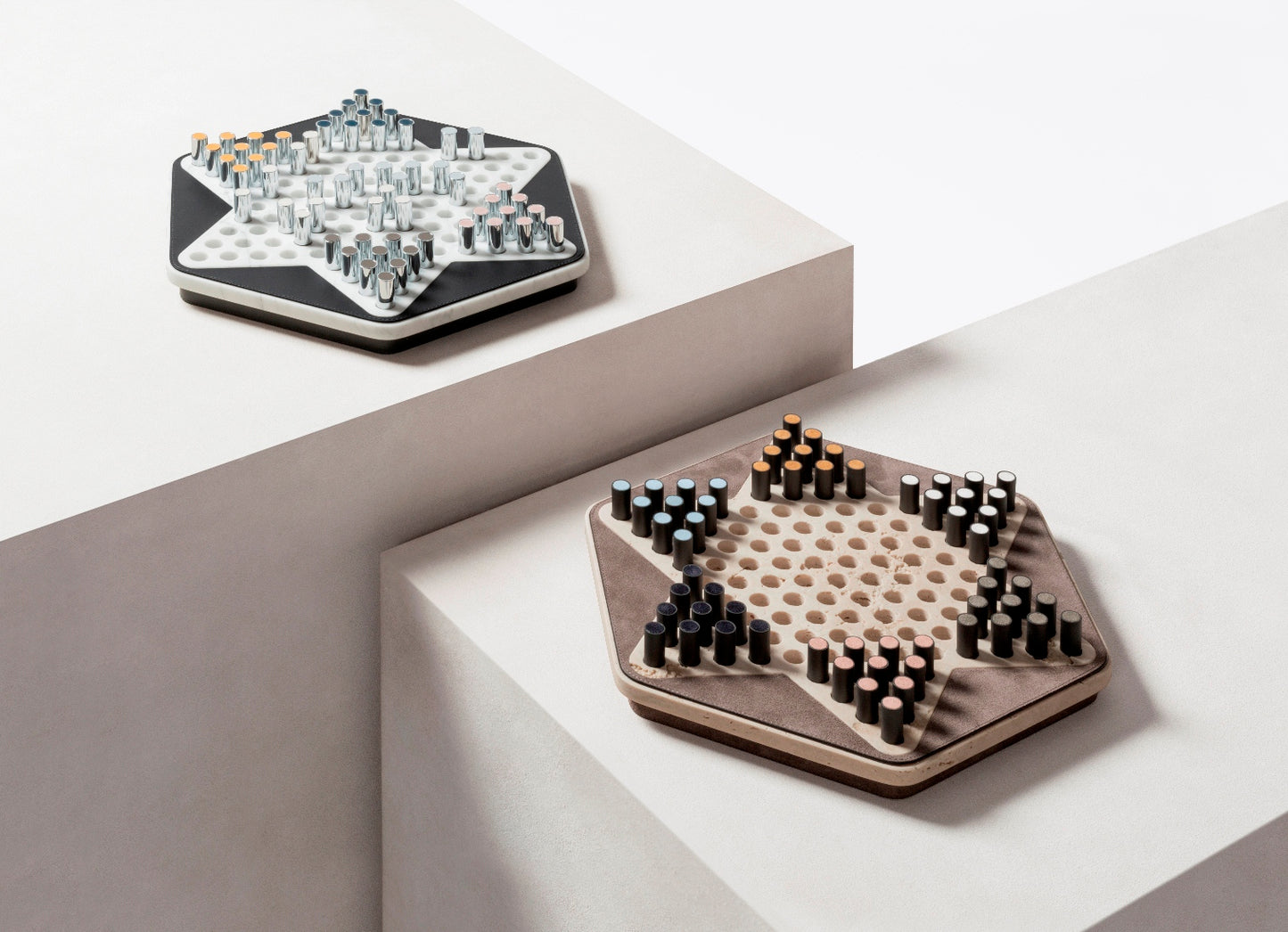 Giobagnara Delos Marble Chinese Checkers Set | Luxury Board Games, Family Games, Classic Games & Gift Games | 2Jour Concierge, #1 luxury high-end gift & lifestyle shop