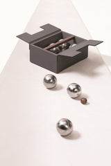 Bocce Game Set In Leather-Covered Wood Case