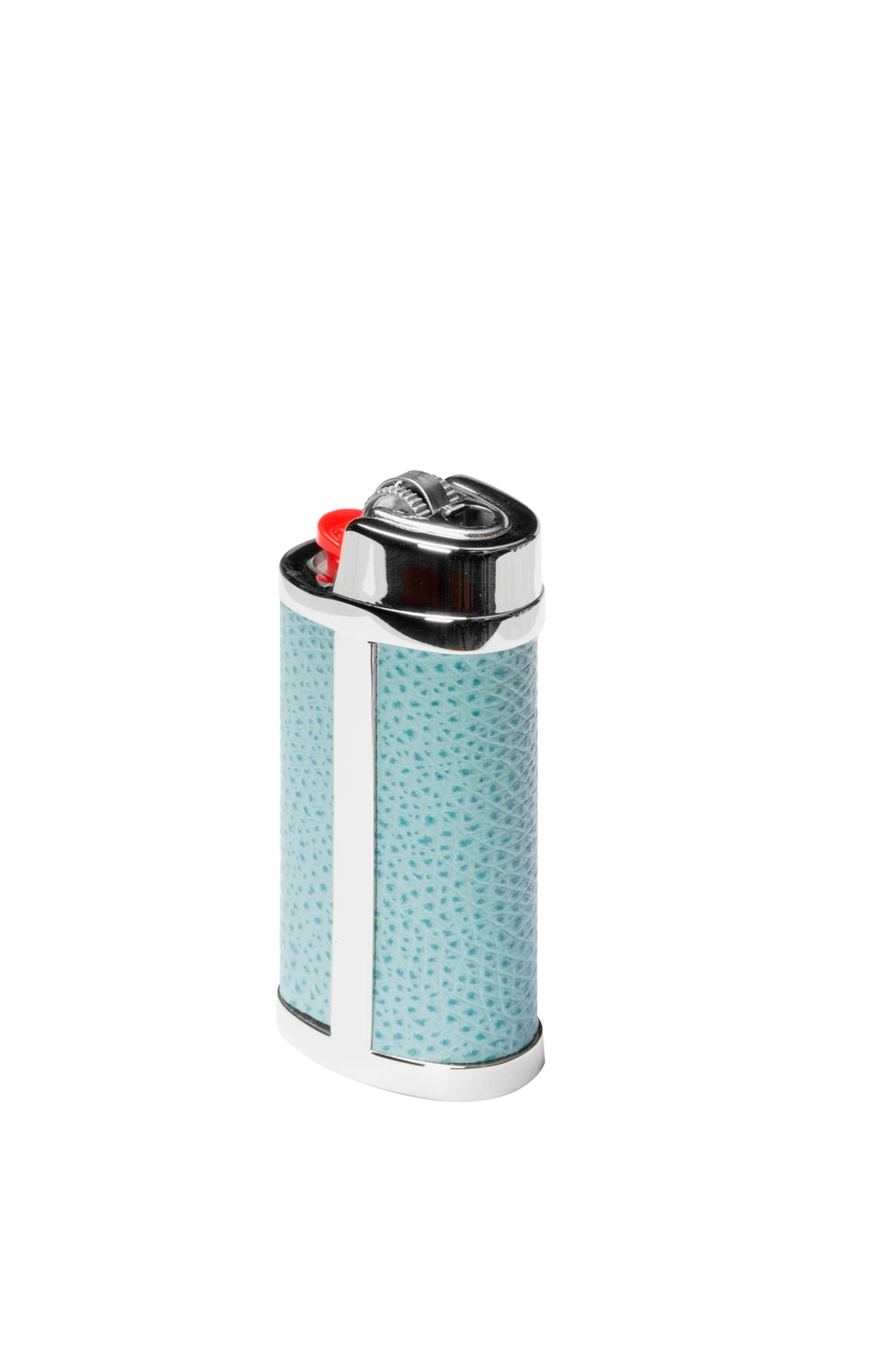 Giobagnara Spark Chrome Lighter Case with Leather Inserts | Stylish Lighter Accessories & Elegant Leather Accents | 2Jour Concierge, #1 luxury high-end gift & lifestyle shop