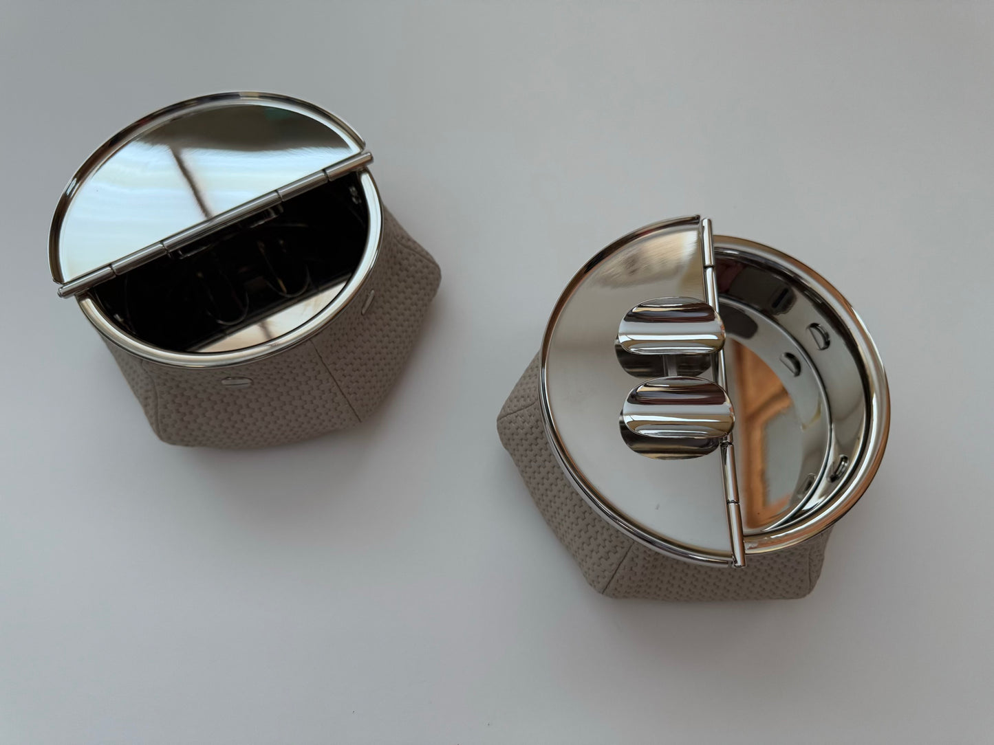 Laurence Windproof Brass & Leather Bean Bag Ashtray