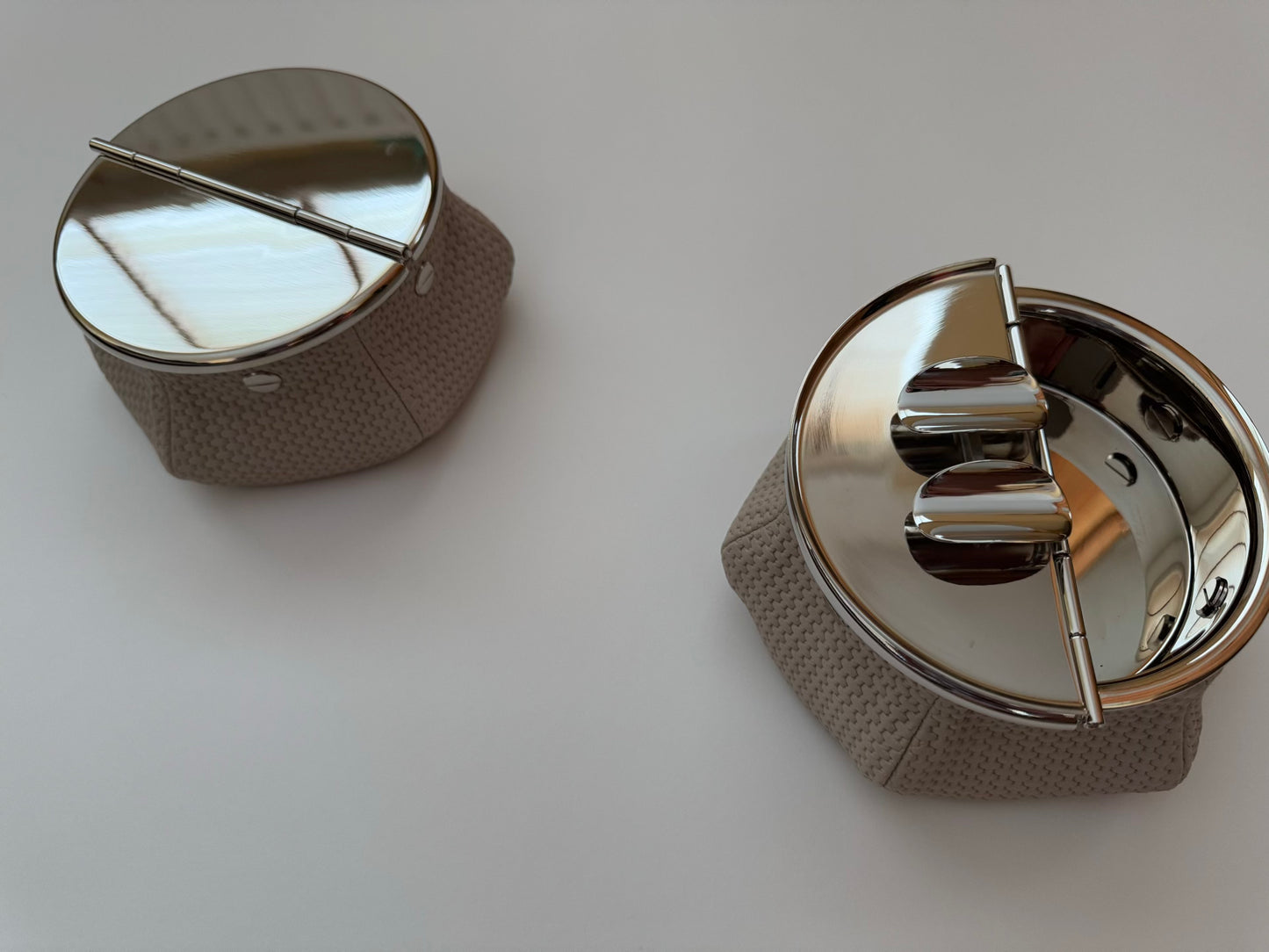 Laurence Windproof Brass & Leather Bean Bag Ashtray
