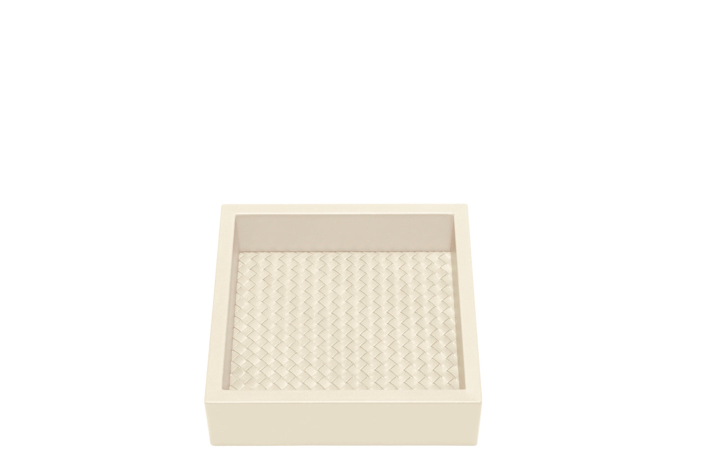 Riviere Febe Leather Handwoven Square Valet Tray | Padded Handwoven Lining | Ideal for Yacht Decor | Available at 2Jour Concierge, #1 luxury high-end gift & lifestyle shop