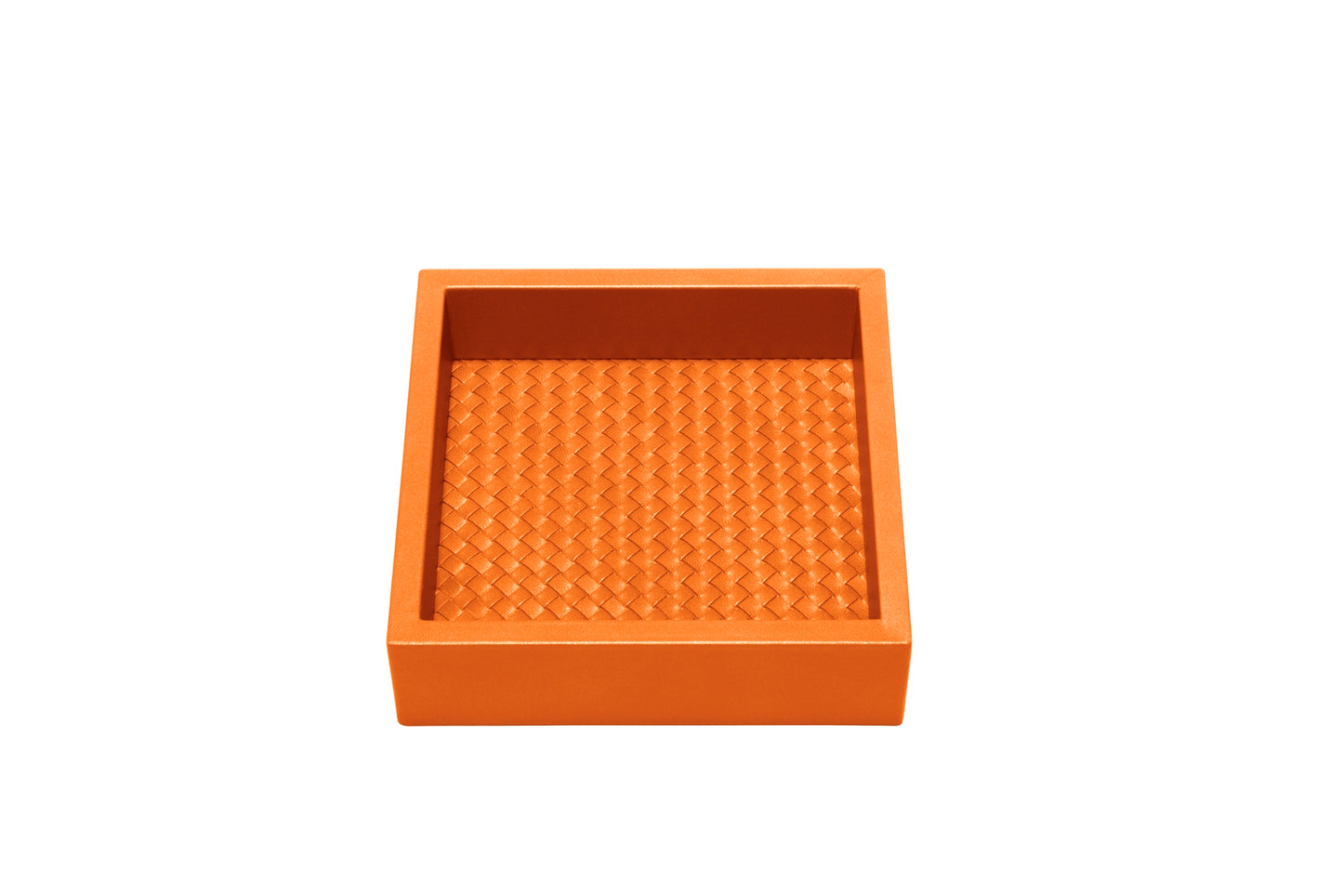 Riviere Febe Leather Handwoven Square Valet Tray | Padded Handwoven Lining | Ideal for Yacht Decor | Available at 2Jour Concierge, #1 luxury high-end gift & lifestyle shop