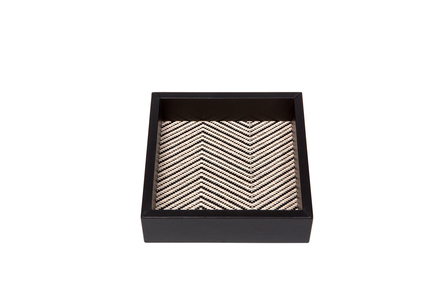 Febe Waxed Cotton & Leather Valet Tray Square