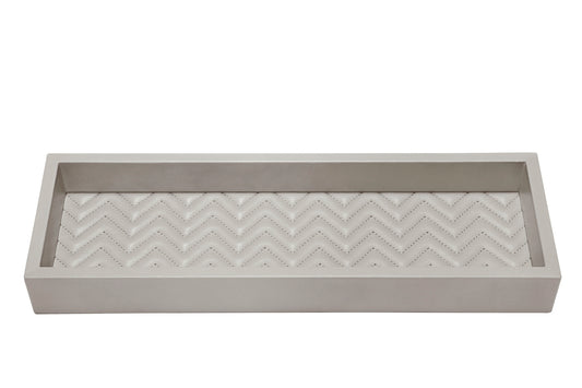 Riviere Febe Long Rectangular Valet Tray | Leather tray with various padded interior linings (handwoven, quilted diamonds, or quilted herringbone) and bamboo trim | Small bamboo handles | Home Decor and Serveware | 2Jour Concierge, your luxury lifestyle shop