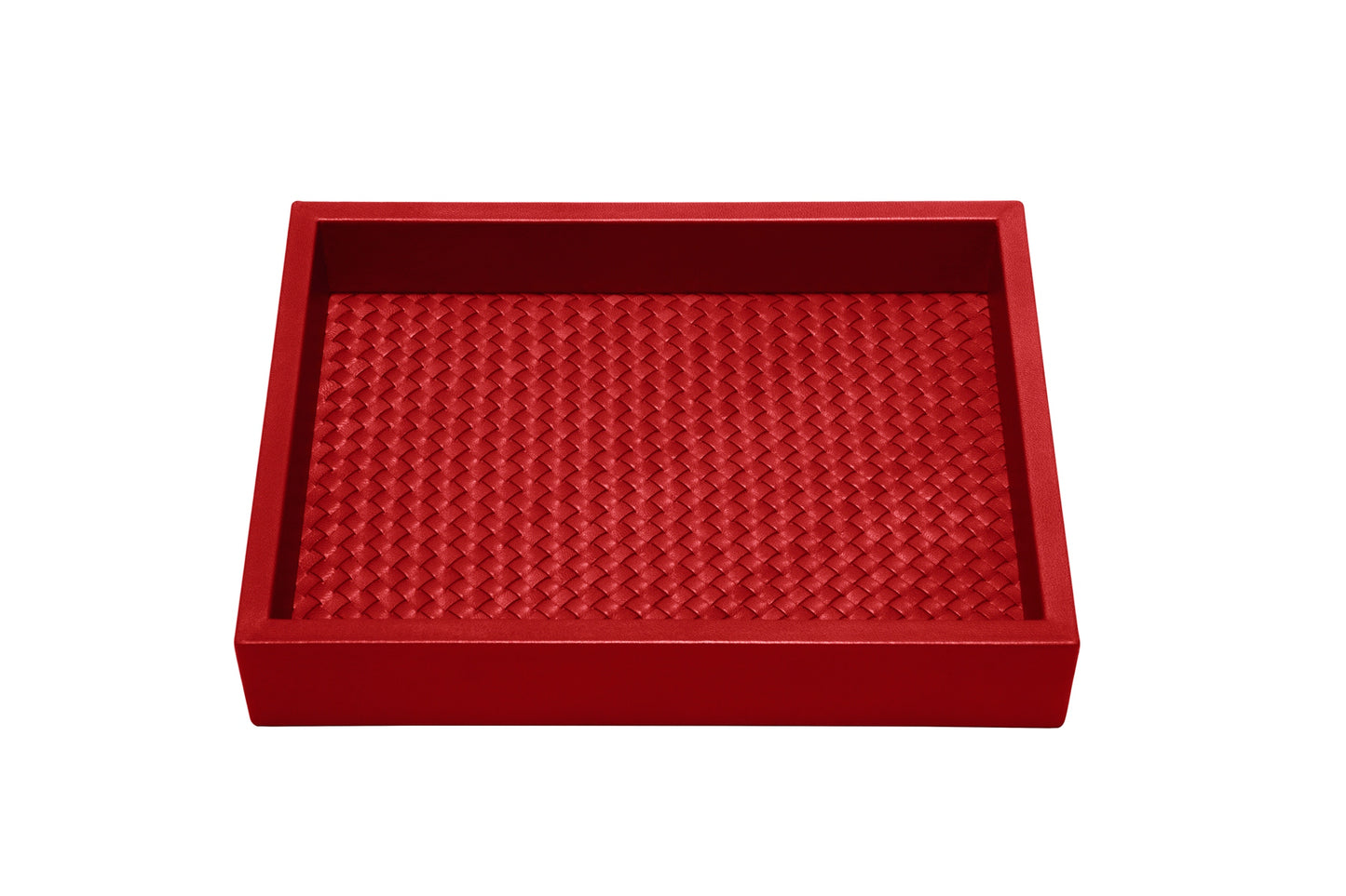 Riviere Febe Handwoven Rectangular Valet Tray | Leather Tray | Padded Handwoven Lining | Perfect for Yacht Decor | Available at 2Jour Concierge, #1 luxury high-end gift & lifestyle shop