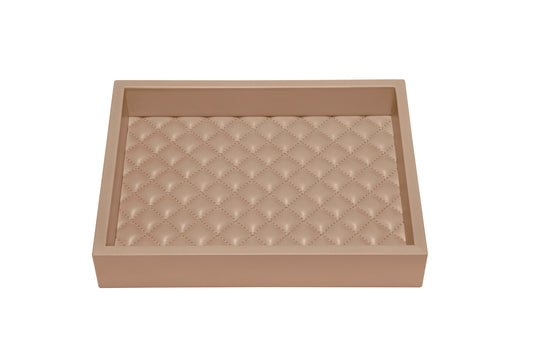 Riviere Febe Diamonds Rectangular Valet Tray | Leather Tray | Quilted Diamonds Padded Lining | Perfect for Yacht Decor | Available at 2Jour Concierge, #1 luxury high-end gift & lifestyle shop