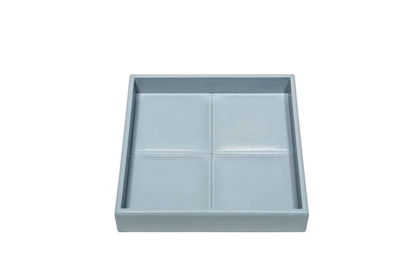 Riviere Eva Classic Leather Square Valet Tray | Stitched Padded Lining | Elegant Addition to Yacht Decor | Available at 2Jour Concierge, #1 luxury high-end gift & lifestyle shop