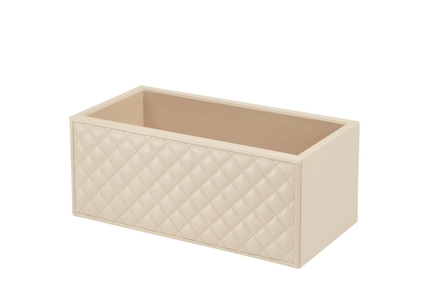 Riviere Scilla Quilted Diamonds Leather Storage Basket | Multi-purpose Container Box | Quilted Diamonds Padded Leather | Perfect for Yacht Decor | Explore a Range of Luxury Home Accessories at 2Jour Concierge, #1 luxury high-end gift & lifestyle shop