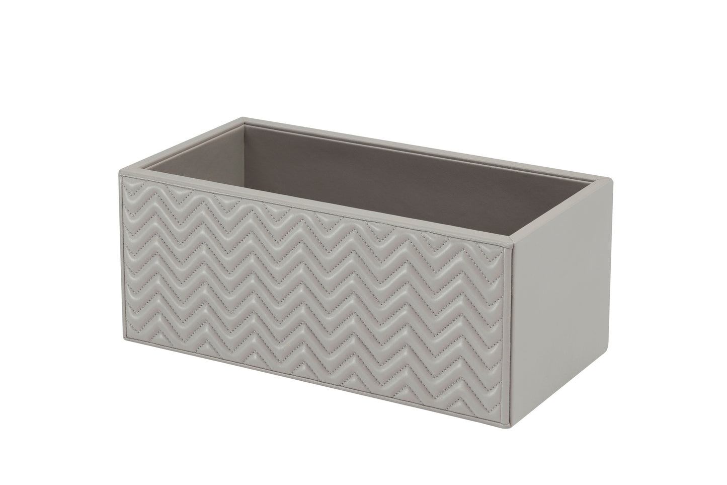 Riviere Scilla Quilted Herringbone Leather Storage Basket | Multi-purpose Container Box | Quilted Herringbone Padded Leather | Perfect for Yacht Decor | Explore a Range of Luxury Home Accessories at 2Jour Concierge, #1 luxury high-end gift & lifestyle shop