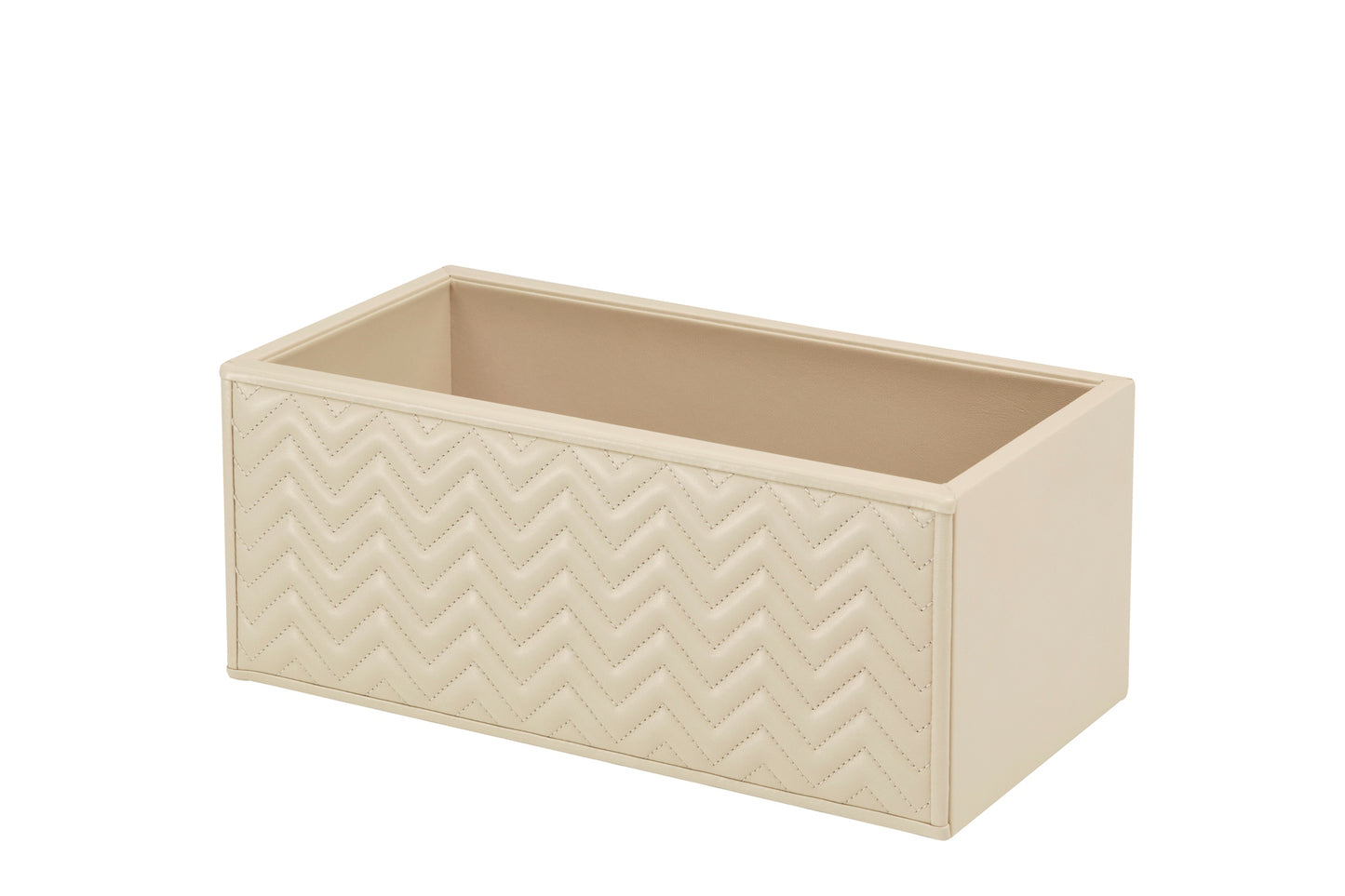 Riviere Scilla Quilted Herringbone Leather Storage Basket | Multi-purpose Container Box | Quilted Herringbone Padded Leather | Perfect for Yacht Decor | Explore a Range of Luxury Home Accessories at 2Jour Concierge, #1 luxury high-end gift & lifestyle shop