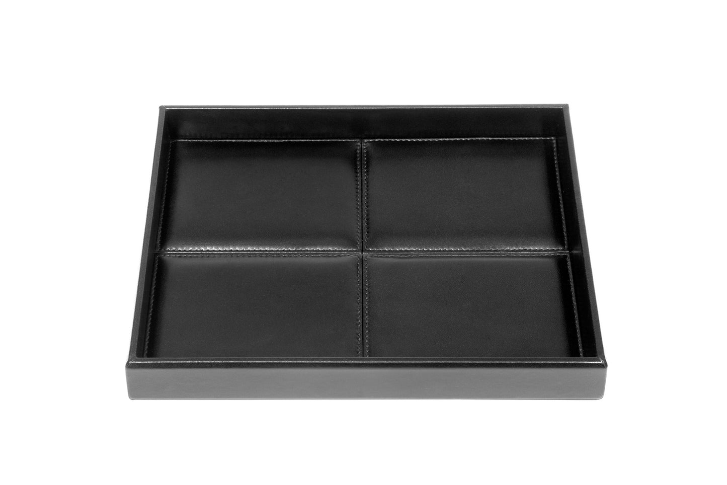Riviere Eva Classic Rectangular Valet Tray | Leather Tray | Stitched Padded Lining | Ideal for Yacht Decor | Available at 2Jour Concierge, #1 luxury high-end gift & lifestyle shop