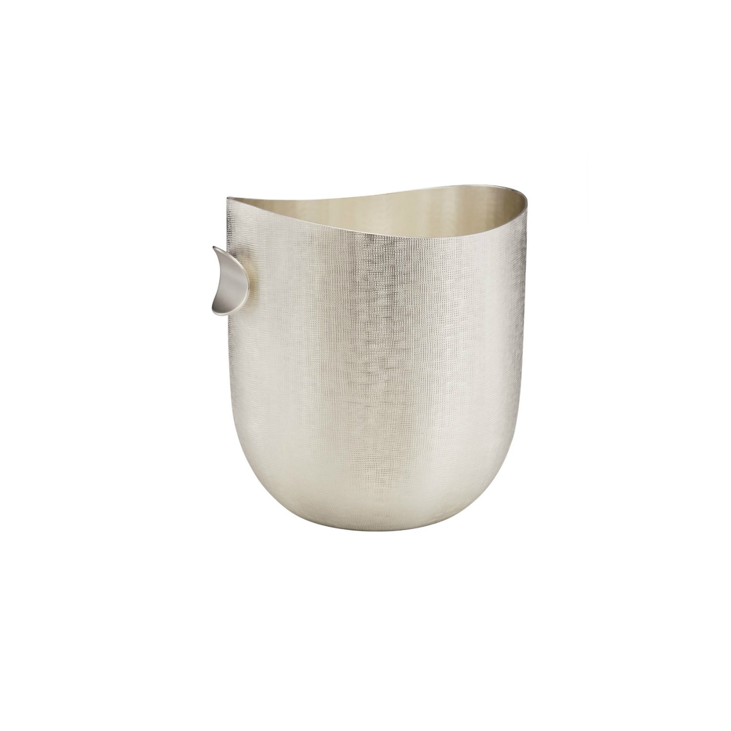 Velvet Silver Plated Metal Champagne Bucket by Zanetto | Silver-plated finish | Textured | Matte finish | Home Decor and Serveware | 2Jour Concierge, your luxury lifestyle shop