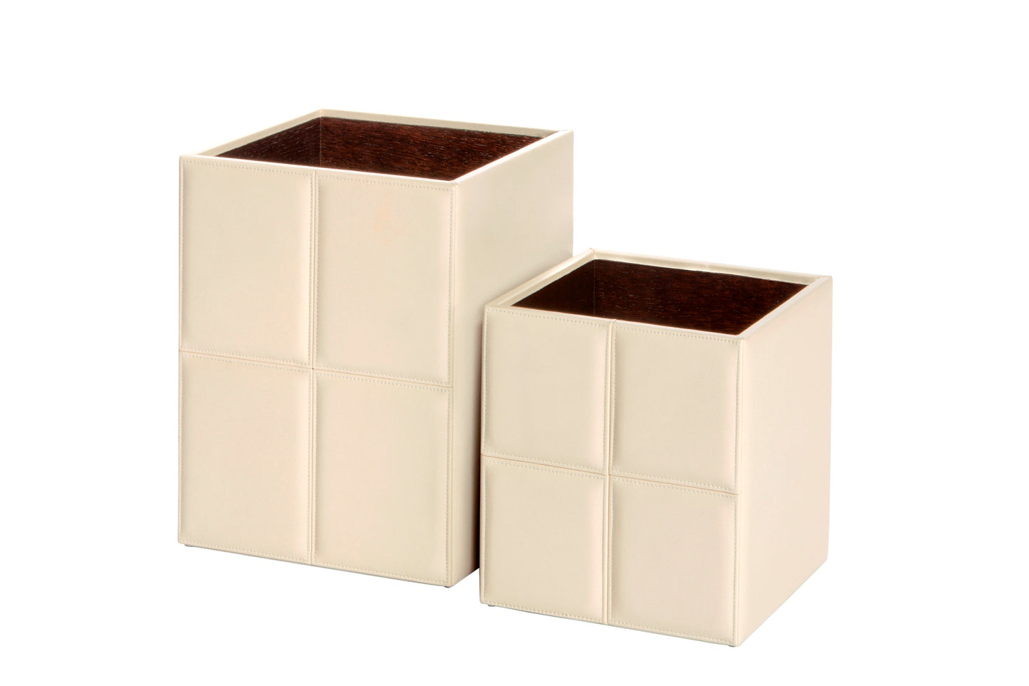 Riviere Ivo Classic Leather Wastepaper Bin | Luxury Home Accessories, Elegant Waste Disposal & Decorative Items | 2Jour Concierge, #1 luxury high-end gift & lifestyle shop