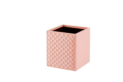 Ivo Diamonds Quilted Leather-Covered Wastepaper Bin