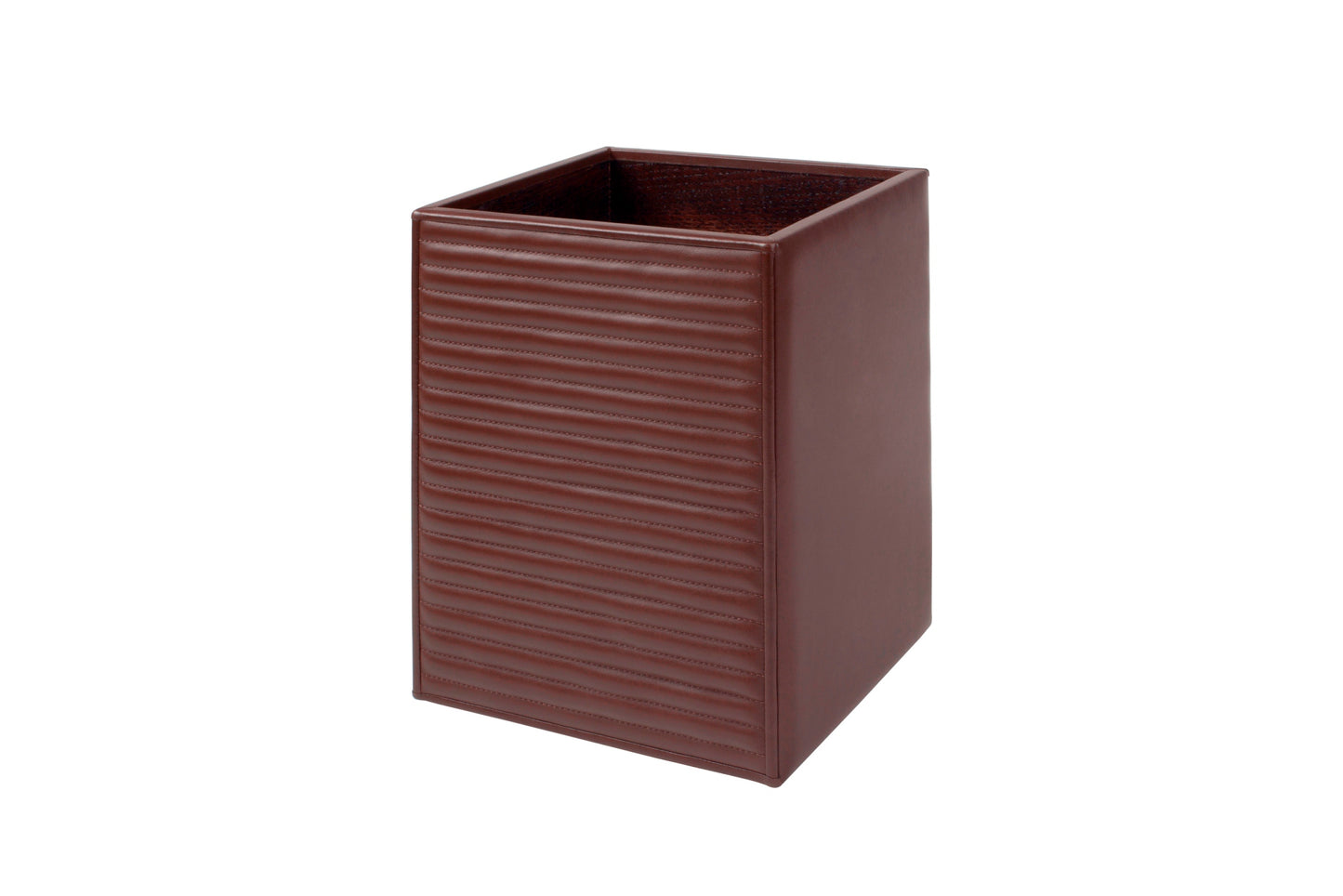 Riviere Ivo Lines Leather Wastepaper Bin | Luxury Home Accessories, Elegant Waste Disposal & Decorative Items | 2Jour Concierge, #1 luxury high-end gift & lifestyle shop