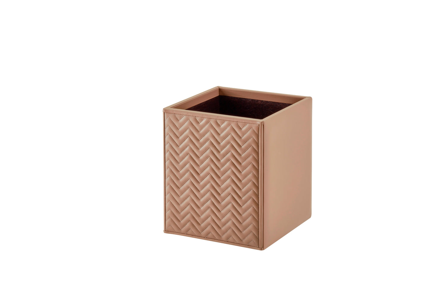 Riviere Ivo Herringbone Leather Wastepaper Bin | Luxury Home Accessories, Elegant Waste Disposal & Decorative Items | 2Jour Concierge, #1 luxury high-end gift & lifestyle shop