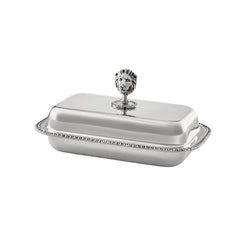 Regina Anna Silver-Plated Butter Holder Rectangular w Smooth & Shiny Finish