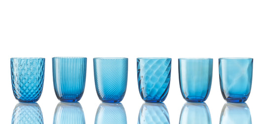Idra Textured Murano Glass Tumbler, Set of 6