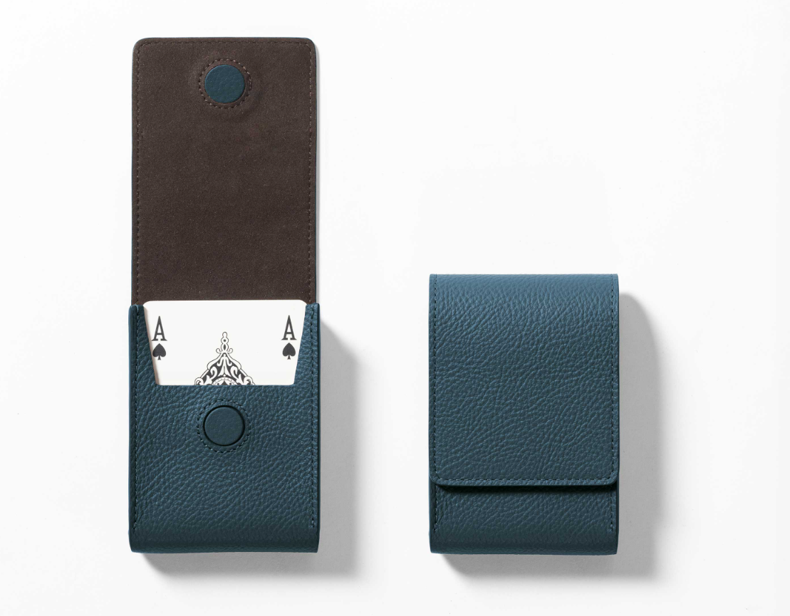 Pochette en cuir pour cartes à jouer Poltrona Frau