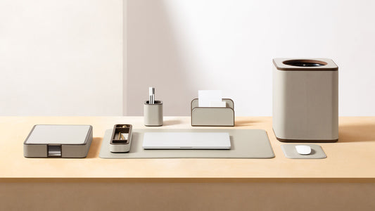 Leather-covered Desk Set | Giobagnara x Poltrona Frau