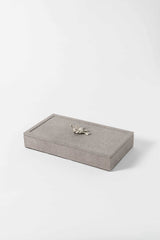 Thalia Leather Trinket Box Low Rectangular